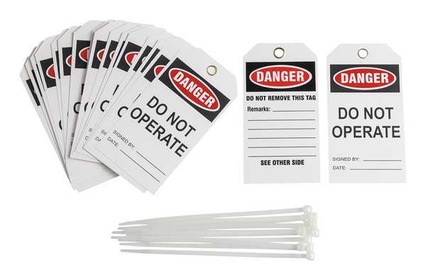 Danger Tag, 5-1/2inHx3inW, Vinyl, PK25