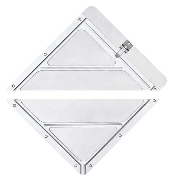 Placard Holder, 14inHx12-1/2inW, Aluminum