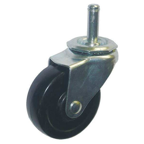 Swivel Stem Caster, Rubber, 3 in., 100 lb.