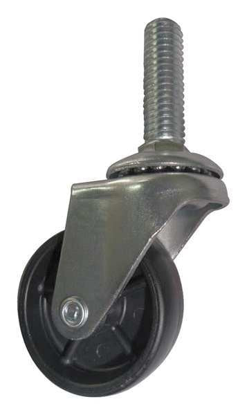 Swivel Stem Castr, Polyolefin, 2 in, 65 lb