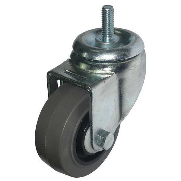 Swivel Stem Caster, Therm Rubber, 3 in., 210 lb.