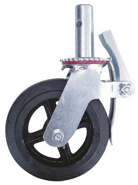 Scaffold Caster, 8inLx3-3/4inWx13-1/2inH