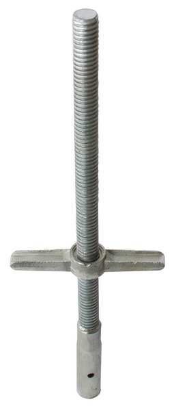 Scaffold Leveling Jack, Steel, Zinc Plated