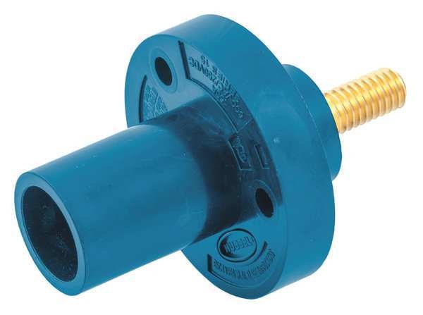 Receptacle, Stud, Blu, 150AC/DC, Male