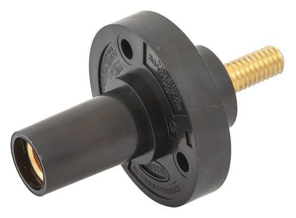 Receptacle, Stud, Blk, Taper Nose, Female