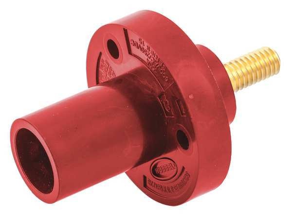 Receptacle, Stud, Red, Male, Taper