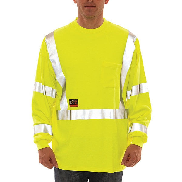 Job Sight FR Long Sleeve T-Shirt, Yellow, XL