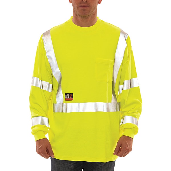 Job Sight FR Long Sleeve T-Shirt, Yellow, 3XL