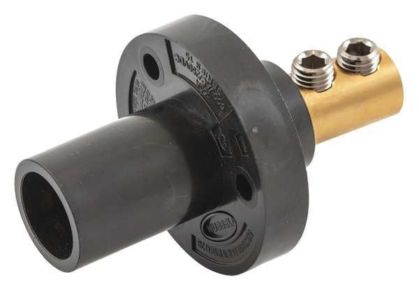 Receptacle, Single Pin, Blk, Male, 8-2