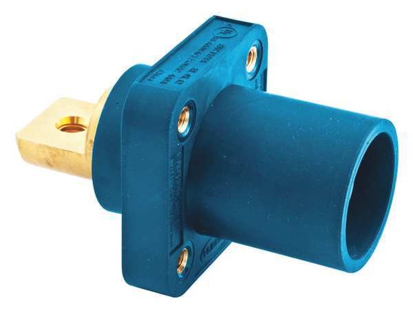 Receptacle, Double Set Screw, Blue, Male