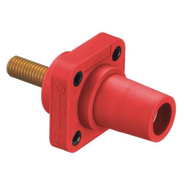 Receptacle, Female, Red, Taper Nose, Stud