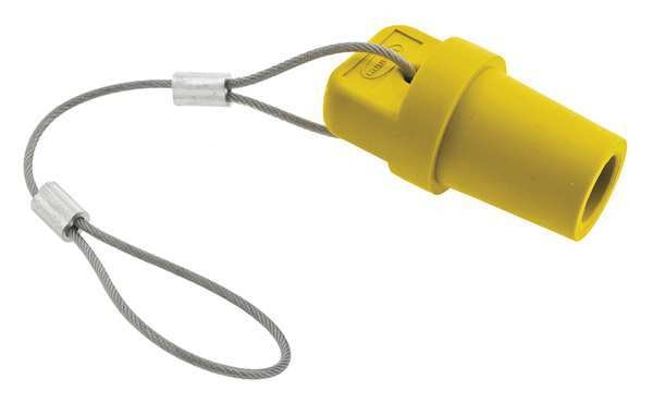 Single Pole Connector Cover, Male, Yellow