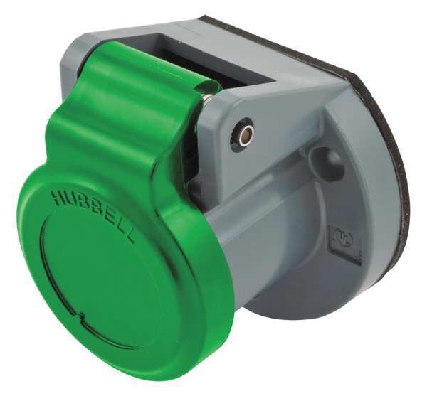 Single Pole Connector, Weather Cover, Grn