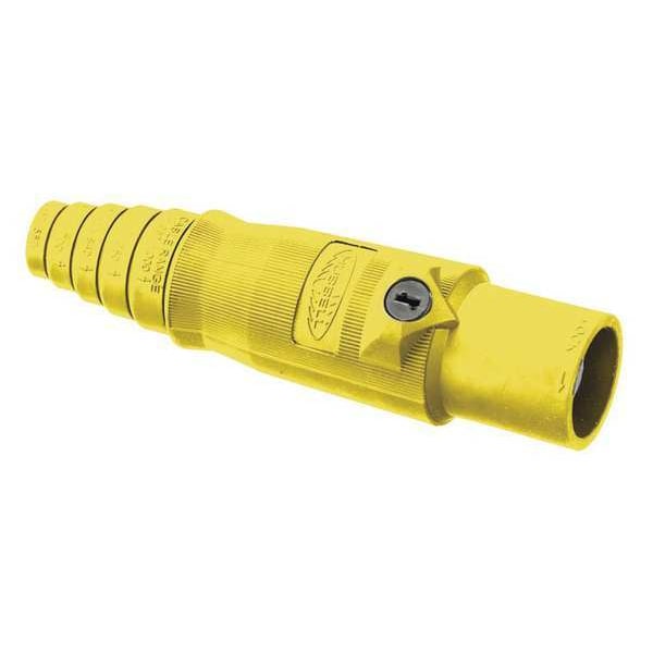 Connector, 3R, 4X, 12, Male, Ylw, 2/0 to 4/0