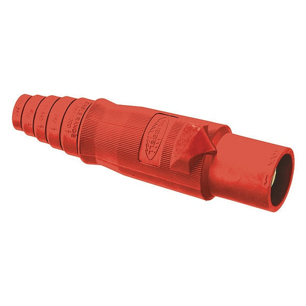 Single Pole Connector, Male, Red