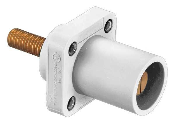 Connector, Male, White, 4 to 4/0, Stud