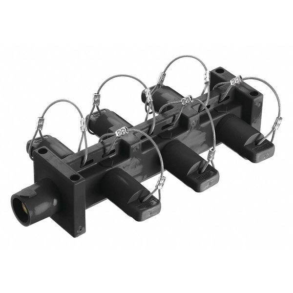 Distribution Block, 600VAC/250VDC, Blk