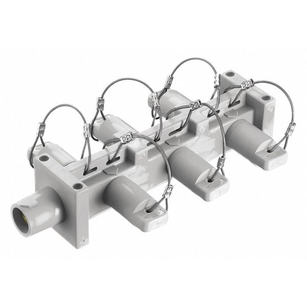 Distribution Block, 600VAC/250VDC, Taper