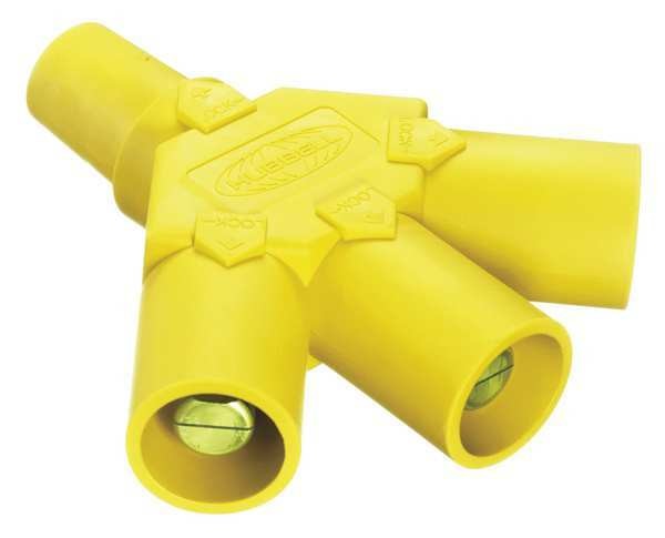 Triple Connector, 600VAC/250VDC, Ylw