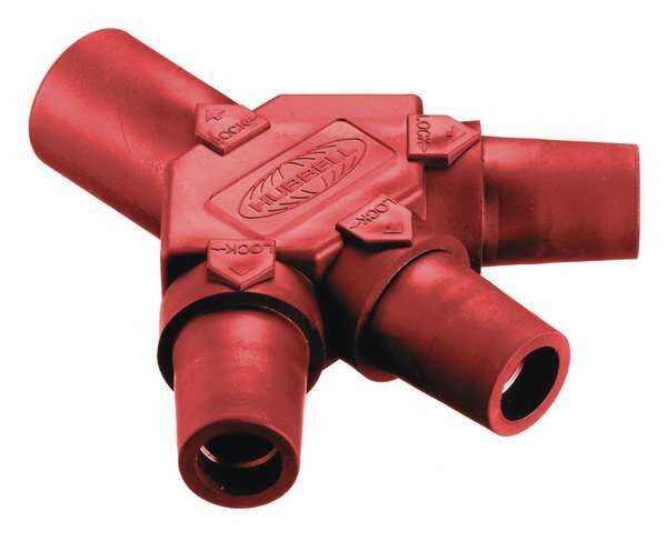 Triple Connctr, Red, Taper Nose, Ser 16
