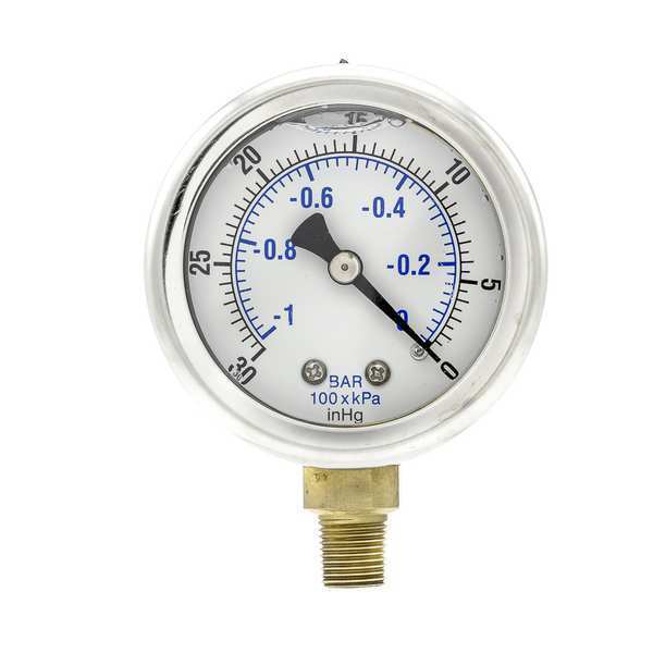 Vacuum Gauge, 1/8 in. NPT, 2 in.