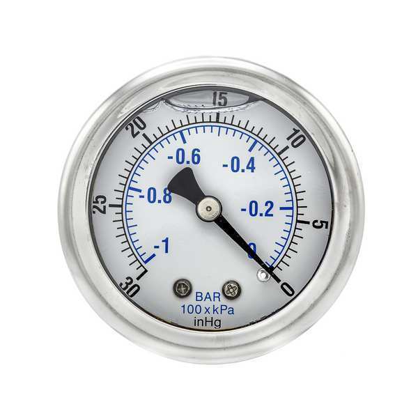 Vacuum Gauge, 1/4 in. NPT, 2 in.