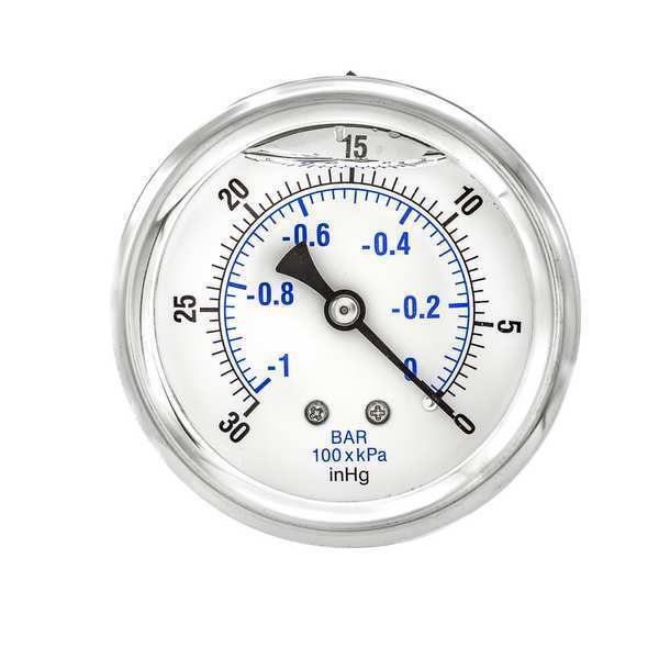 Vacuum Gauge, 1/4 in. NPT, 2-1/2 in.