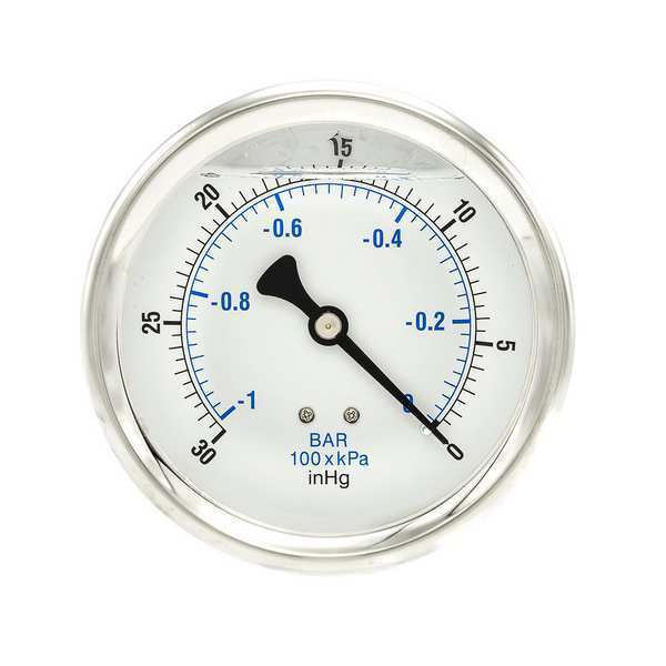 Vacuum Gauge, 1/4 in. NPT, 4 in.