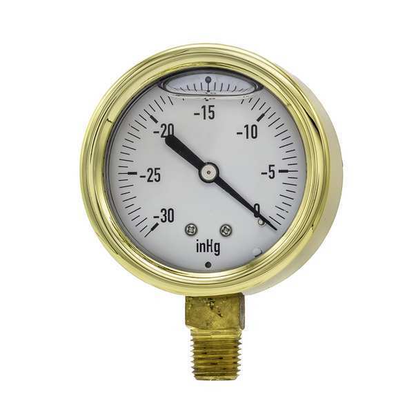 Vacuum Gauge, 1/4 in. NPT, 2-1/2 in.