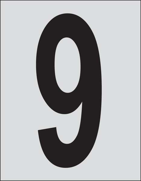 Number Label, 1in.H Character, PK25