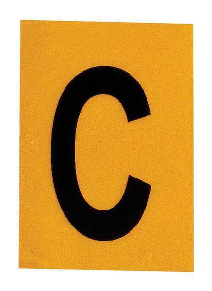 Letter Label, 1in.H Character, PK25