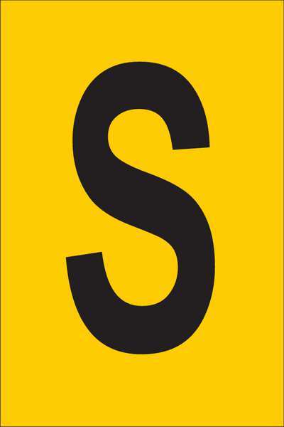 Letter Label, 1in.H Character, PK25