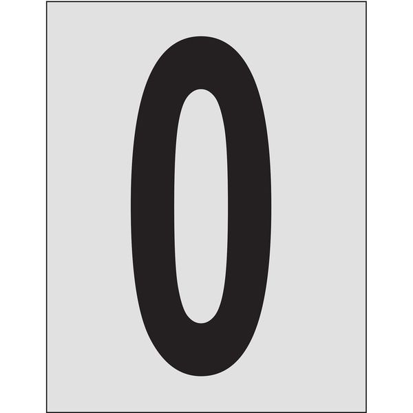 Number Label, 1in.H Character, PK25