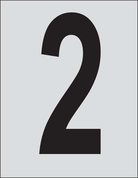 Number Label, 1in.H Character, PK25