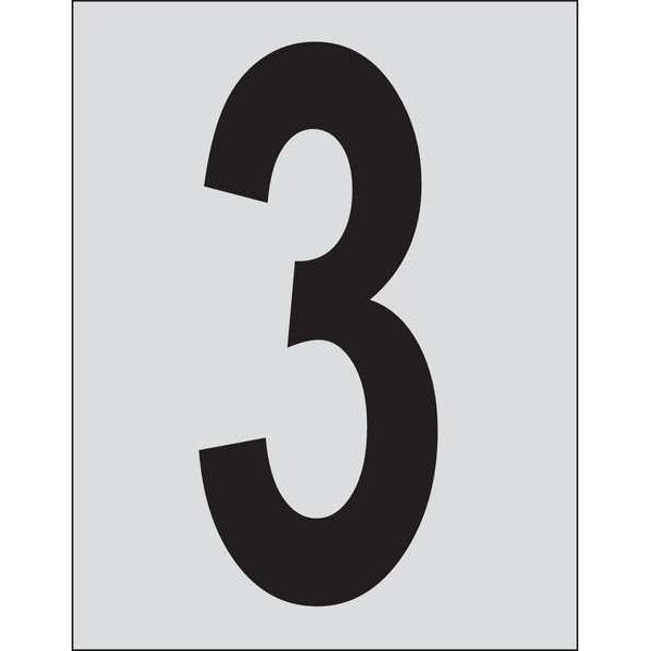 Number Label, 1in.H Character, PK25