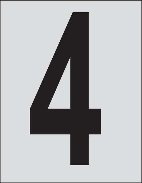 Number Label, 1in.H Character, PK25