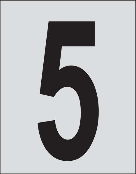 Number Label, 1in.H Character, PK25