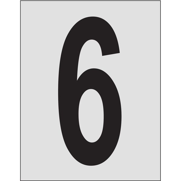 Number Label, 1in.H Character, PK25