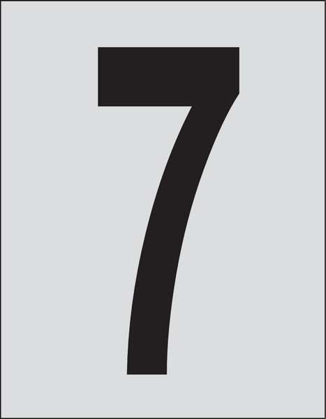 Number Label, 1in.H Character, PK25