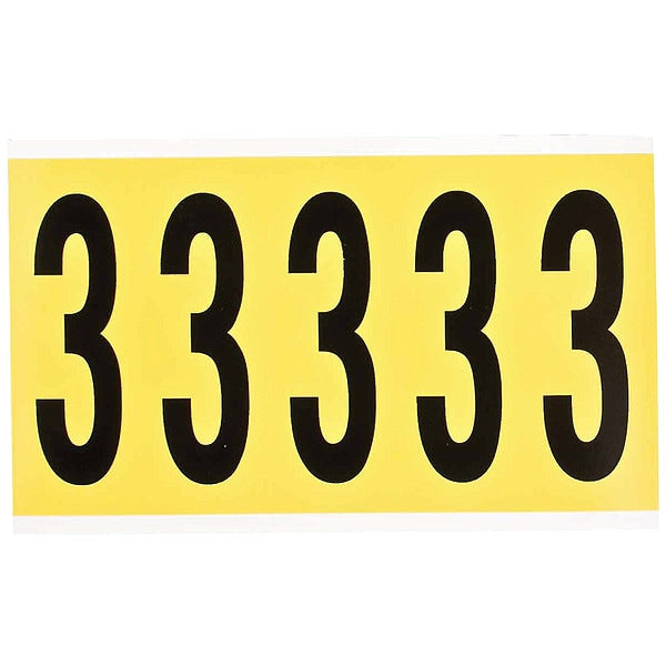 Number Label, 3-7/8in.H Character, Vinyl