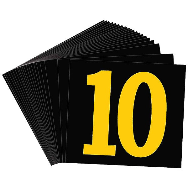 KVA Numbr Label, 2-1/2in.H Character, PK25