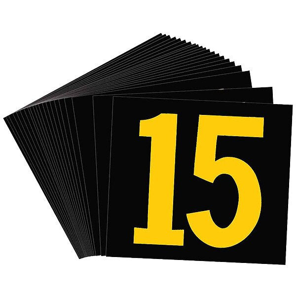 KVA Numbr Label, 2-1/2in.H Character, PK25