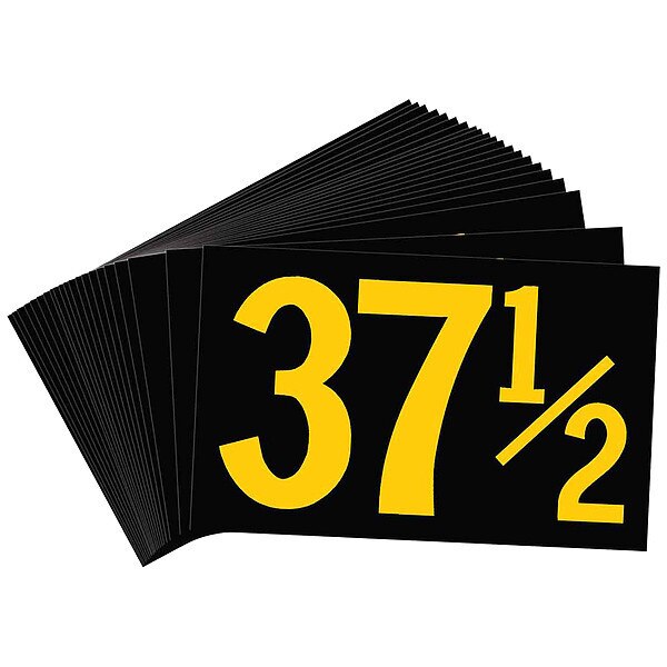 KVA Numbr Label, 2-1/2in.H Character, PK25
