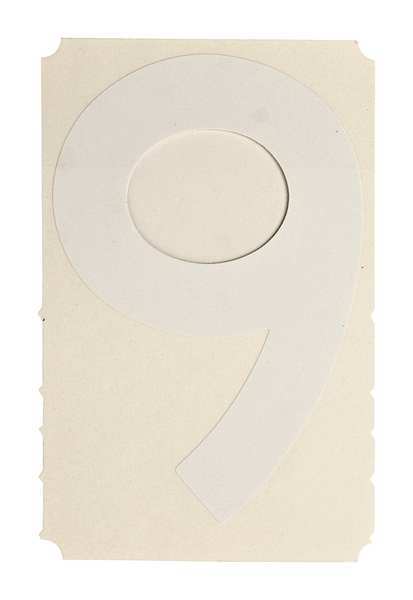 Number Label, 2in.H Character, Vinyl, PK10