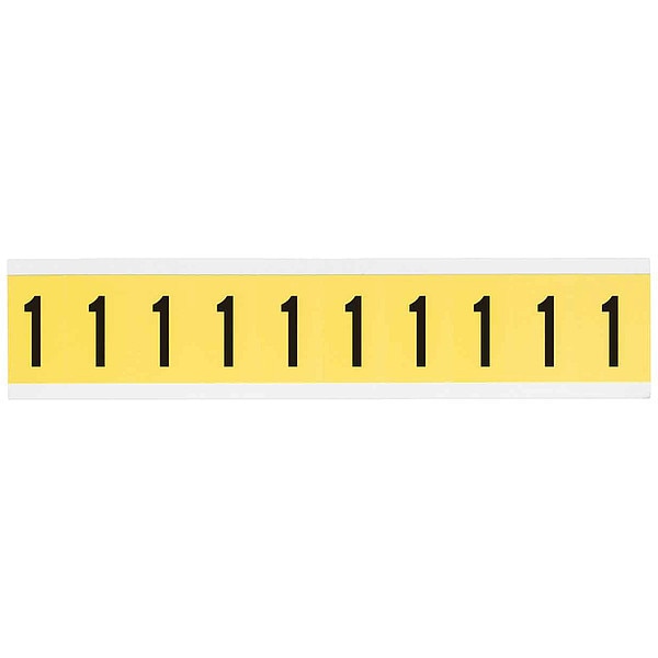 Number Label, 1in.H Character, Vinyl Cloth