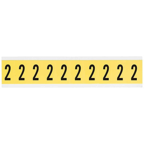 Number Label, 1in.H Character, Vinyl Cloth