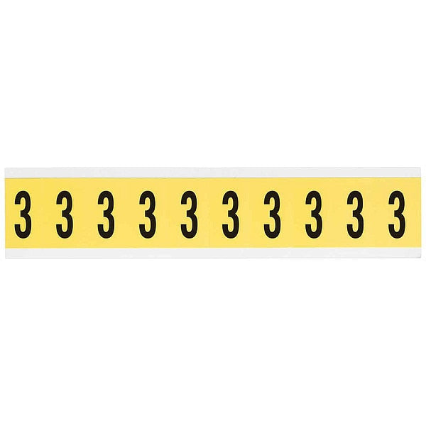 Number Label, 1in.H Character, Vinyl Cloth