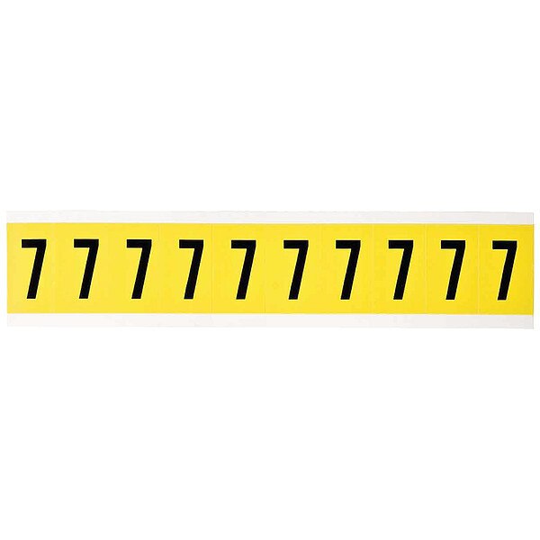 Number Label, 1in.H Character, Vinyl Cloth