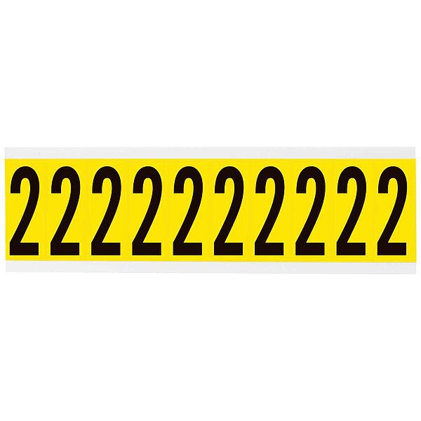 Number Label, 1-15/16in.H Character, Vinyl