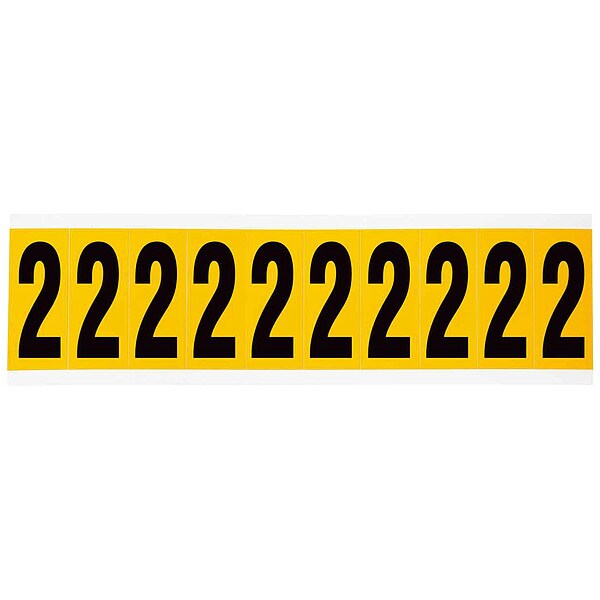 Number Label, 1-15/16in.H Character, Vinyl